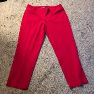 The limited drew fit red slacks